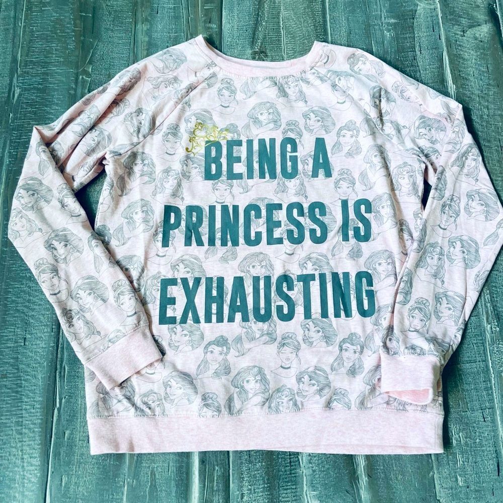 Disney Princess Pink Sweatshirt Cozy Lounge Top XS